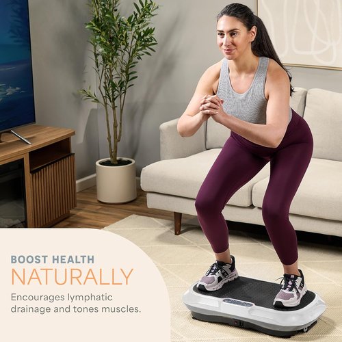 Lifepro Waver Vibration Plate - Full-Body Workout Machine for Muscle Activation & Lymphatic Drainage | Fitness Equipment with Loop Bands