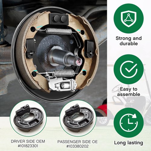 DaisyInner Golf Cart Brake Assembly Kit, Versatile Rear Brake Cluster Compatible with Club Car Precedent 1995+ & Tempo 2018+ Golf Carts, OEM# 101823301 & 103380202