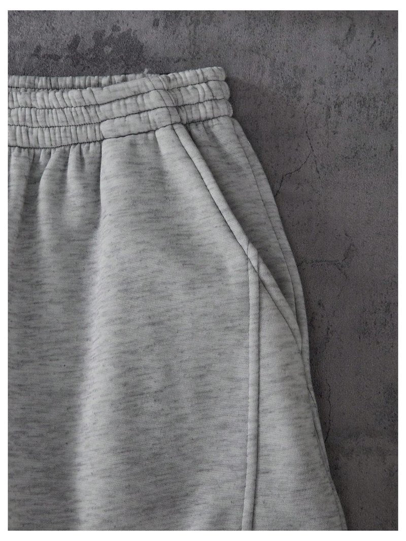 SHENHE Boy's Wide Leg Baggy Fleece Sweatpants Elastic Waist Open Bottom Athletic Sports Pants Grey 13Y