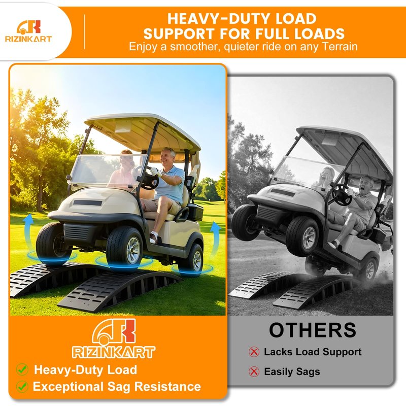 Upgraded Heavy Duty Rear 4-Leaf Spring Kit for Club Car Precedent 2004+,Tempo 2017+, Onward 2017+,2000 Lbs Ultra Load Golf Cart Suspension with Bushings Sleeves U-Bolt, Replace OEM#102509301,102513001