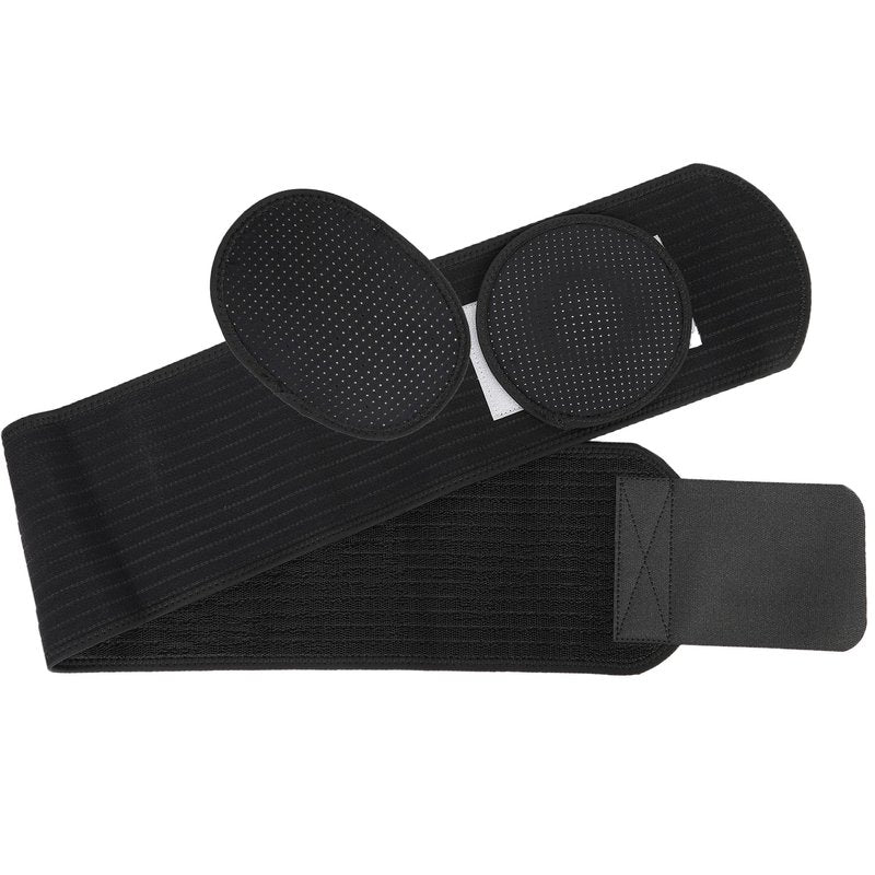 ALBUEEN Umbilical Hernia Belt for Men and Women(Black L-XL)