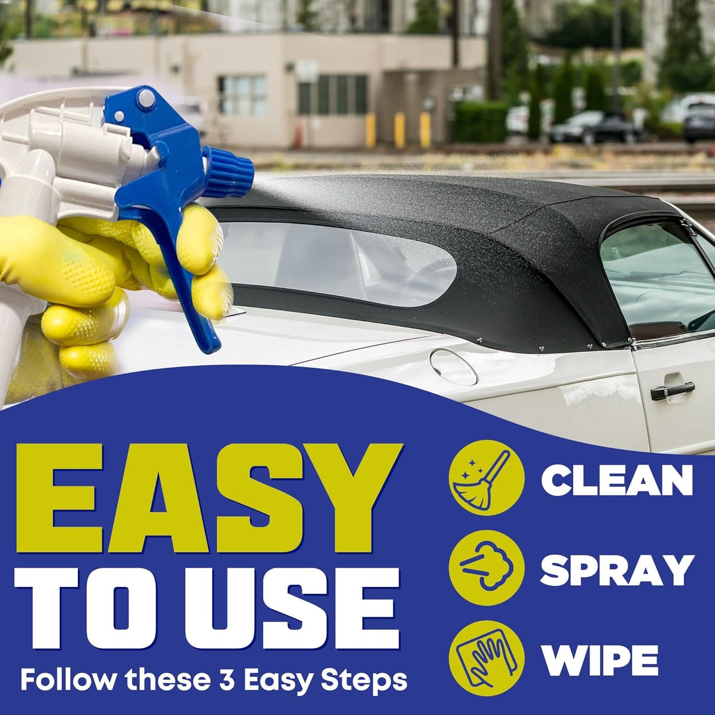UV Protection Spray - Non-Greasy Matte Finish for Outdoor Surfaces | Reduces Fading, Cracking & Stains - Includes Sprayer & Towel