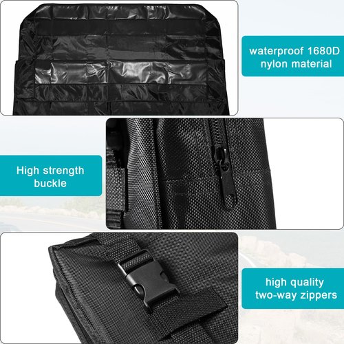 Bike Travel Bag, Waterproof Transport Bicycle Storage Carry Bag, Portable Folding Cycling Carrying Transport Bag for Airplane Shipping(Black, 26 inch)