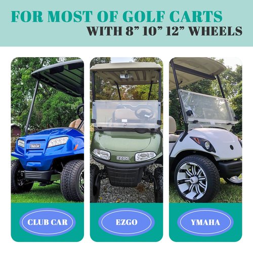 DRIVE UP SS Golf Cart Wheel Center Cap Cover Suitables for Yamaha, Club Car and EZGO Golf Cart, Push in Style Chrome ITP SS Golf Cart Center Hub Caps-4 Packs