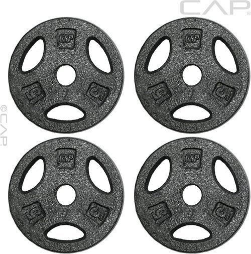 CAP Barbell Weight Plates - Standard 1-Inch Grip for Enhanced Lifting Performance