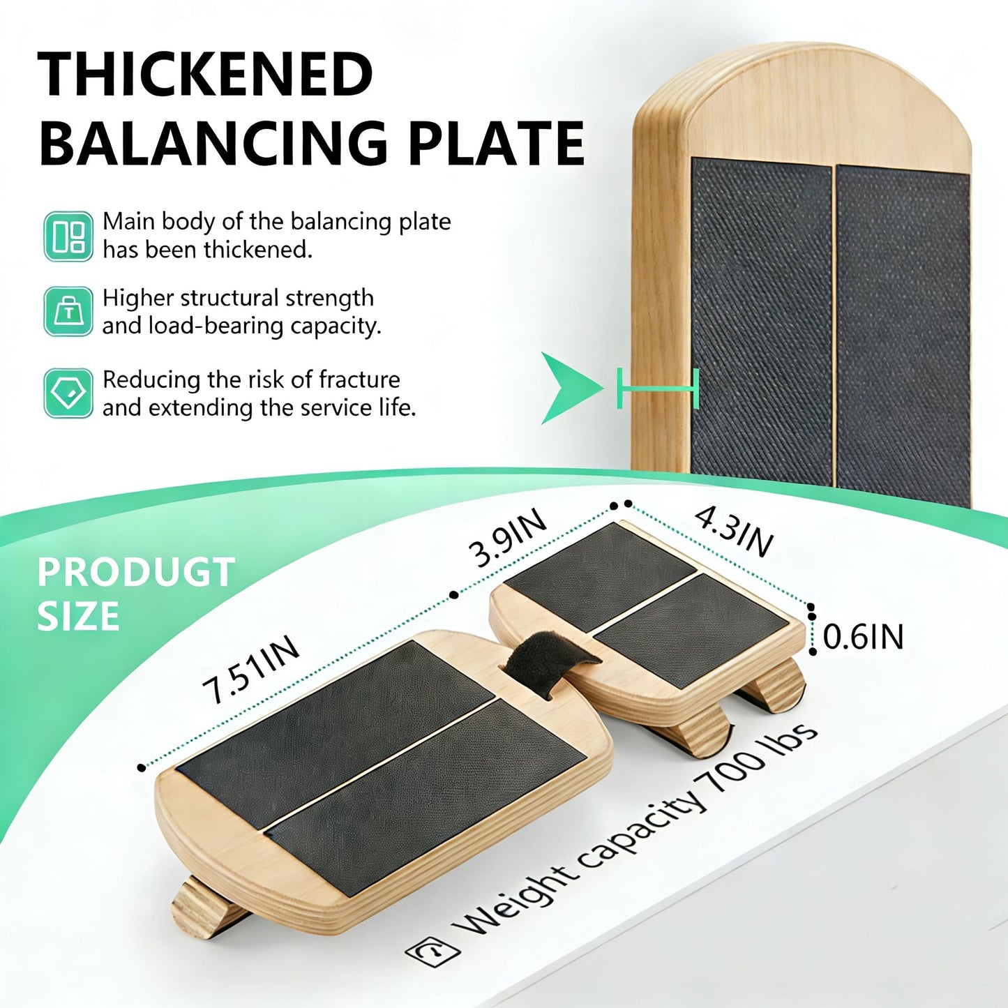 Ankle Balance Board Foot Strengthener with Adjustable Shape Balance Rods for Enhancing Ankle Strength, Posture Correction, and Stability Training (light brown)