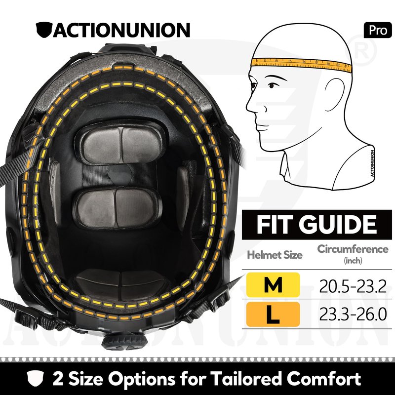 ACTIONUNION Airsoft Helmet and Mask Pro Set Tactical Paintball Helmet and Balaclava Mesh Mask MH Type with Counterweight (Tan, Medium)
