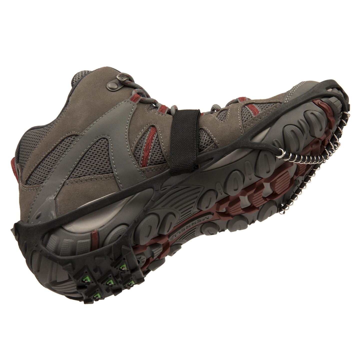 Cascade Mountain Tech Ice Traction Cleats - Ice Traction 360 - Hybrid Spike/Coil - Black - Small/Medium