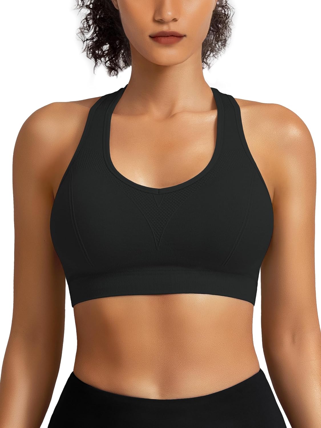 AENLLEY Padded Sports Bras for Women - Breathable Medium Support for Yoga & Gym Fitness