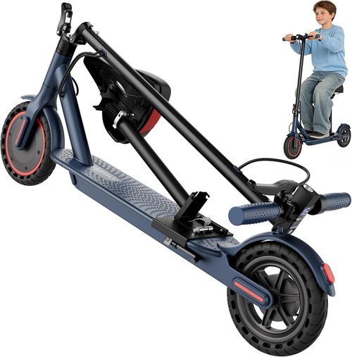**Skiennix Electric Scooter - Folding E-Scooter for Adults with Seat | 350W Motor, 19MPH, 21-Mile Range**
