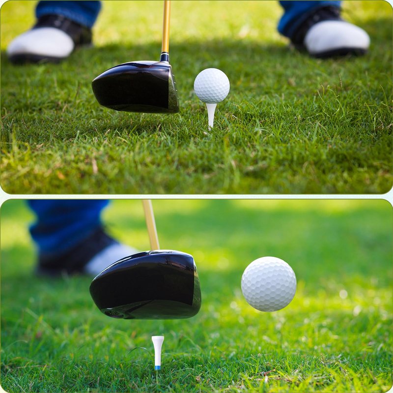 Realspring 300 Pcs Wood Golf Tees Bulk 3 1/4 Inch and 1 1/2 Inch Unbreakable Long Tall Golf Tees for Men Women Balls Game