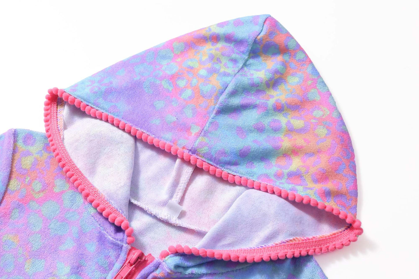Hiiraggle Terry Swim Coverup for Girls Kids Leopard Beach Swimsuit Cover Up Bathing Suit Wrap, Size 10 11