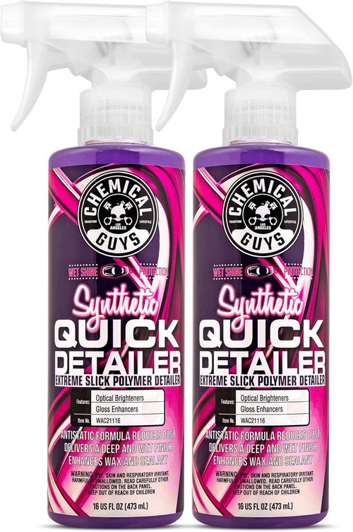 Chemical Guys Synthetic Quick Detailer - Extreme Slick Polymer Formula for Cars & More | 16 fl oz (2 Pack)