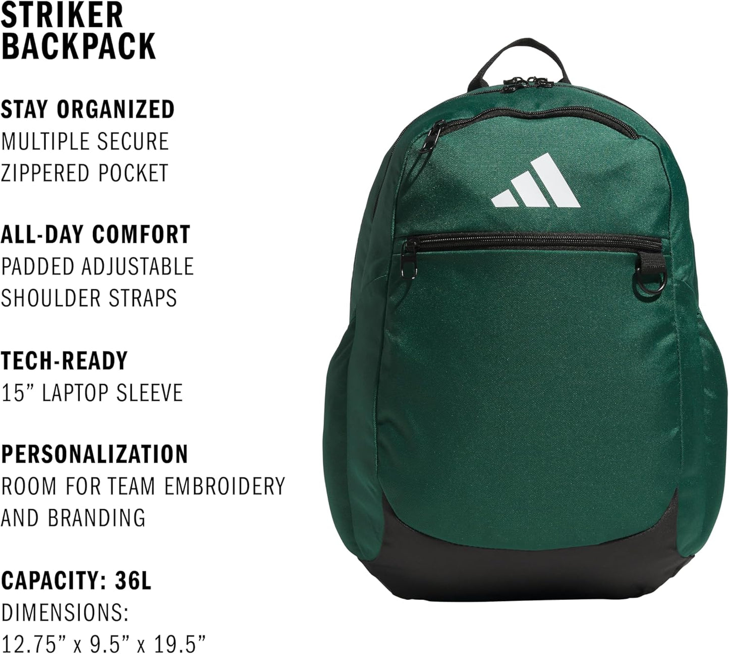 Striker Sports Backpack - Versatile Soccer & Workout Bag for Men and Women | Durable Design