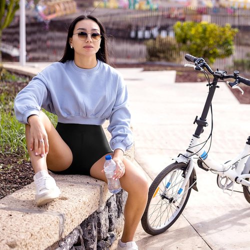 Leafigure Biker Shorts for Women - High Waisted 2.5" Gym Shorts for Yoga & Workout | 2 Pack