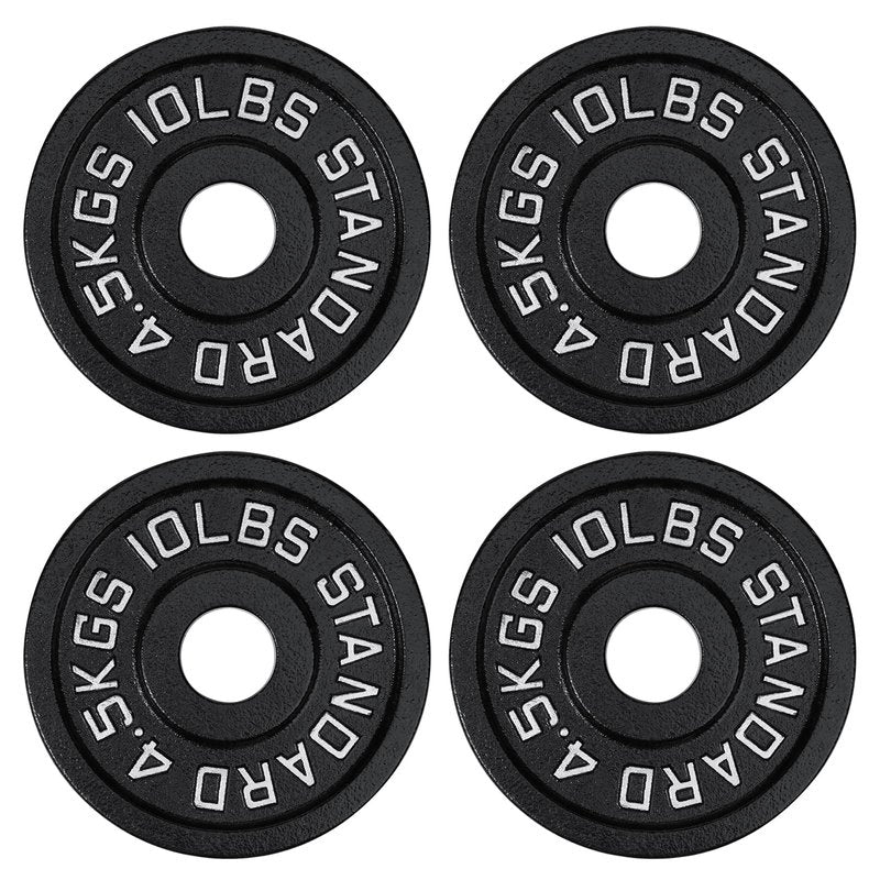 Cast Iron 2-Inch Olympic Weight Plates Set for Strength Training, Barbell Free Weight Plate Set for Weightlifting in Home Gym, Multiple Sizes From 2.5LB to 40LB (Set: 40 lbs (4x 10 LB))