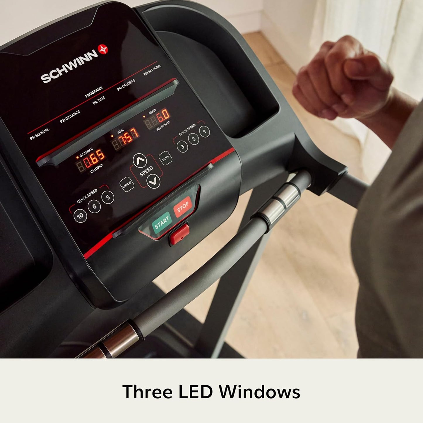 Schwinn Fitness Treadmill - Compact Design for Home Workouts | Foldable & Space-Saving