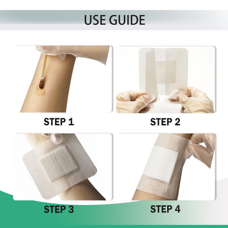 6X8 Inches Extra Large Sterile Adhesive Island Wound Dressing Bandages - Non Woven Cover with Bordered Gauze Pads, 25 Individually Pack, High Absorbent, Medical Grade by QICHUANG(6X8 INCHES - C25)