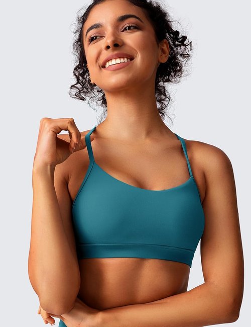 BAYDI Clouduxi Y-Back Sports Bra for Women - Padded Racerback Yoga Bra for A-C Cups