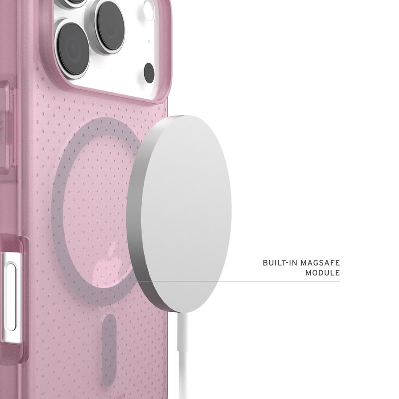 URBAN ARMOR GEAR UAG Designed for iPhone 17 Pro Case Dot - Compatible with MagSafe Translucent Military Grade Protective Cover, Purple