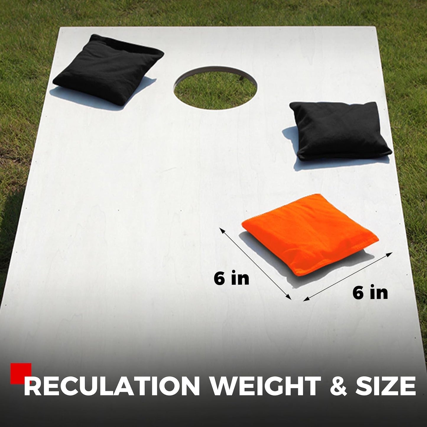 Sport Beats Cornhole Bags - Set of 8 Regulation Weight & Size with Carry Case Included