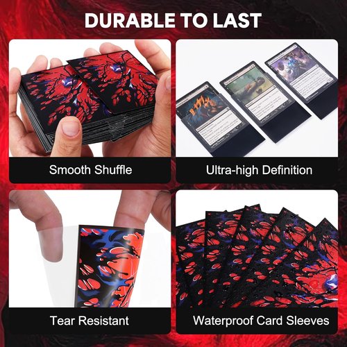 KABINKA MTG Card Sleeves - Spider 100 Pack | Standard Size Clear Front & Matte Back for Magic The Gathering