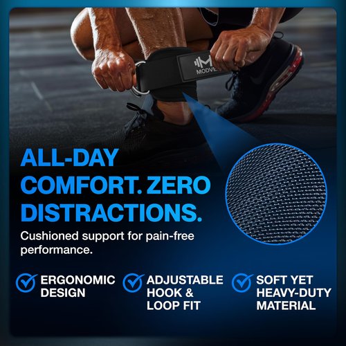 Modvel Ankle Strap (Single) for Cable Machine – Adjustable & Comfortable Gym Accessory for Strength Training, Weightlifting, and Injury Recovery – Durable Padded Support for Men & Women (Lavender)