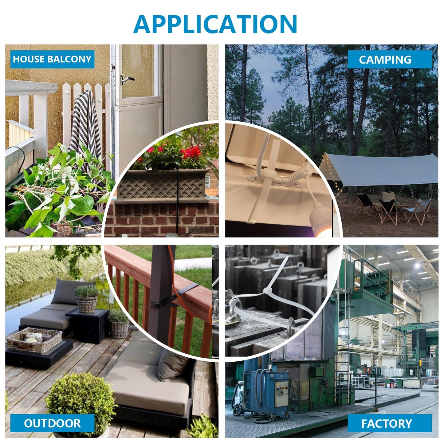 MasiStranth 100PCS 18 inch Black Zip Ties 120LBS Tensile Strength Self-Locking heavy duty UV Resistant Cable Tie Wraps for indoor and outdoor use(Black)