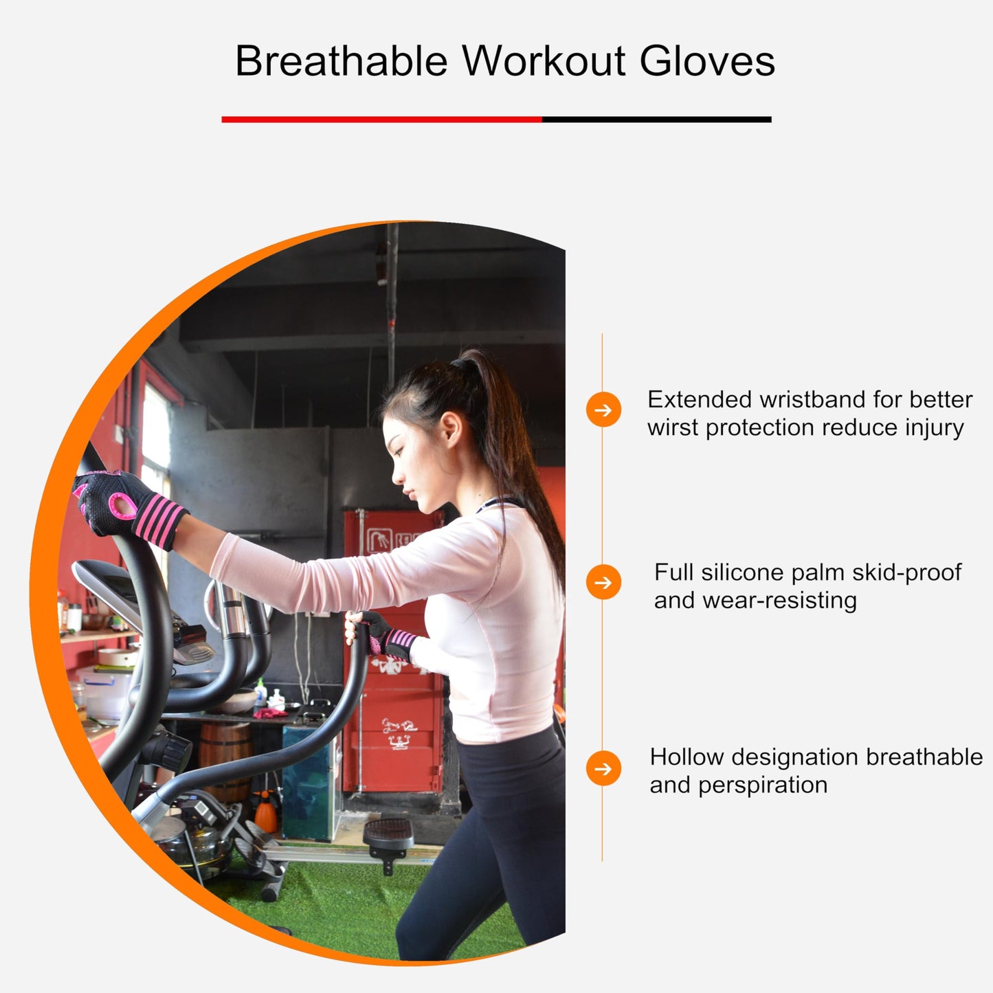 VMFTS Weightlifting Gloves Padded Workout Gloves with Wrist Wrap Support Gym Gloves for Men Women Gym Exercise Fitness Training Lifting Dumbbell (Large)