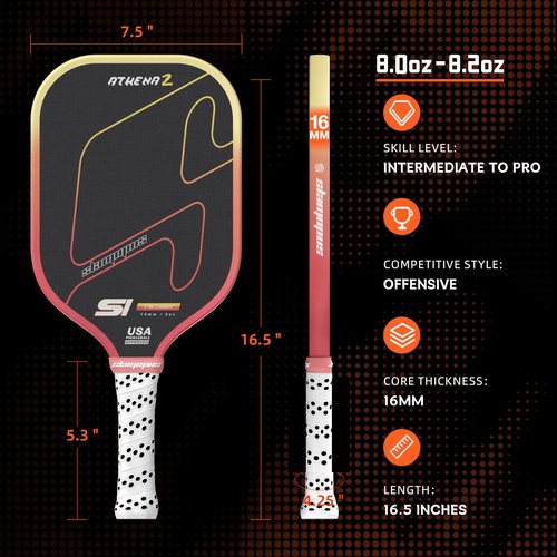 Raw Carbon Fiber Pickleball Paddles | T700 Pickleball Paddles with 16mm Polymer Honeycomb Core & Overgrips| Premium Pickle Ball Racket Enhanced Control & Spin & Power| USAPA Approved