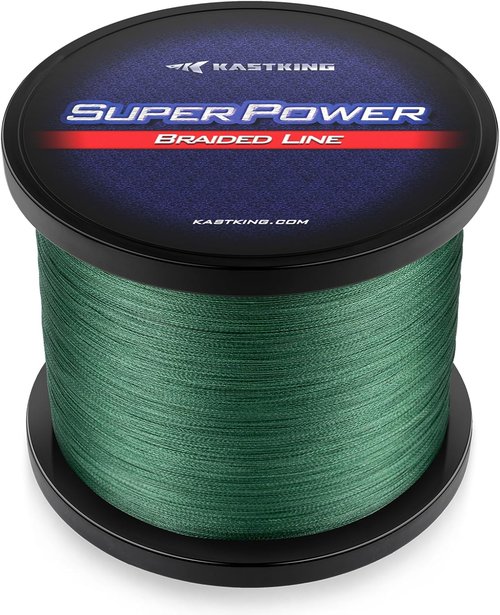 KastKing SuperPower Braided Fishing Line - Abrasion Resistant & Zero Stretch - Smaller Diameter, High Strength