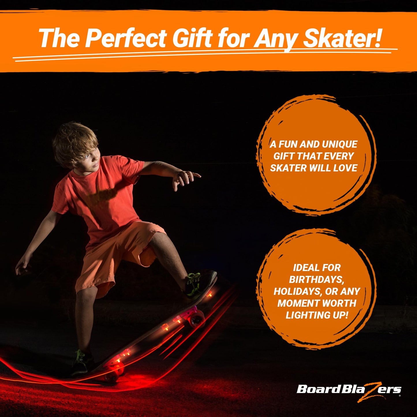 Board Blazers Crazy Color Changing LED Underglow Lights for Longboards, Scooters - Original Skateboard Lights