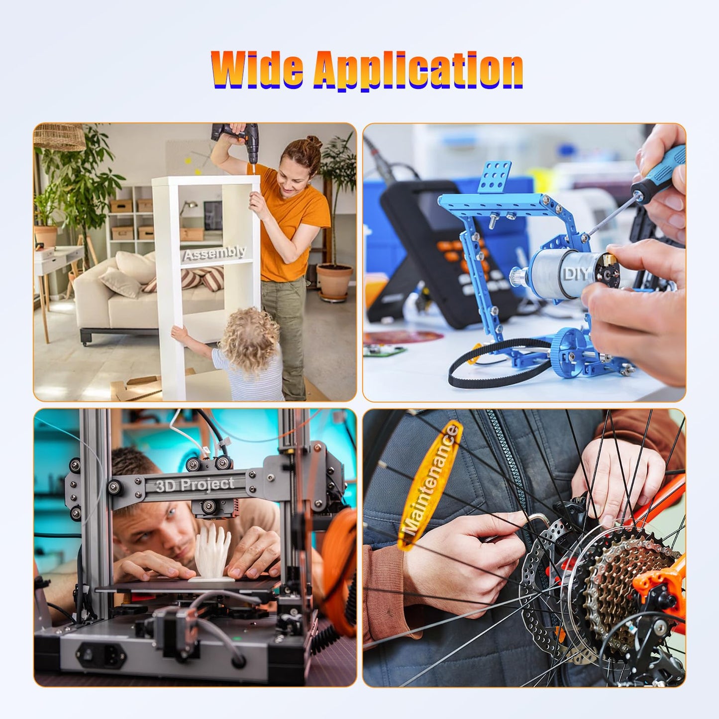 KADRICK 840Pcs M3 Countersunk Screws,M3 Flat Head Screws,Phillips Bolts Nuts Washers Assortment Kit,Zinc Plated,Lenth of 6MM-25MM