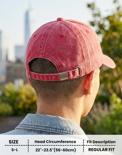 InnoBeta Chinese New Year 2026 Gifts Cap - Year of The Horse - Adjustable Vintage Washed Cotton Embroidered Hat - Deco for Lunar New Year - Red