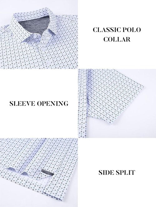 Esabel.C Men's Golf Shirts - Moisture-Wicking Short Sleeve Performance Polo | Stretch Fit, Active Wear