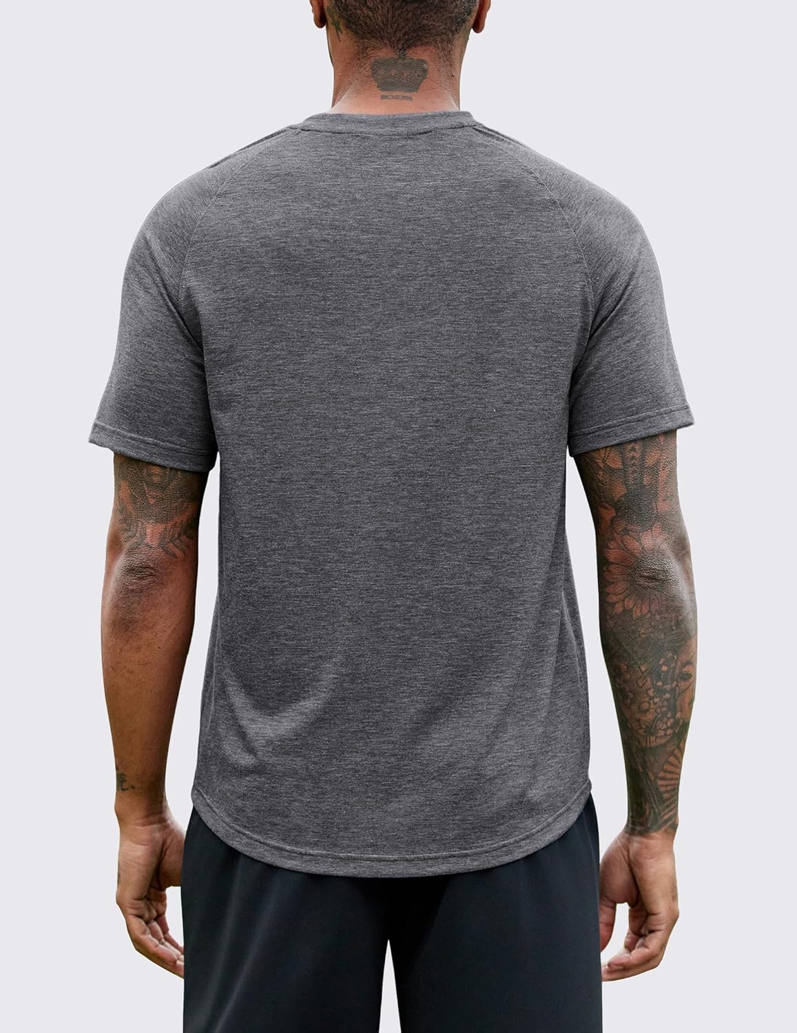 PINSPARK Men's Workout Shirts - Quick Dry Moisture-Wicking Athletic Tee | 3-Pack Short Sleeve