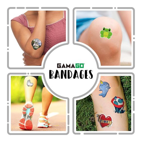 GAMAGO Axolotl Shaped Bandages Kids & Kidults - Set of 20 Individually Wrapped Self Adhesive Bandages - Sterile, Latex-Free & Easily Removable - Funny Gift & First Aid Addition