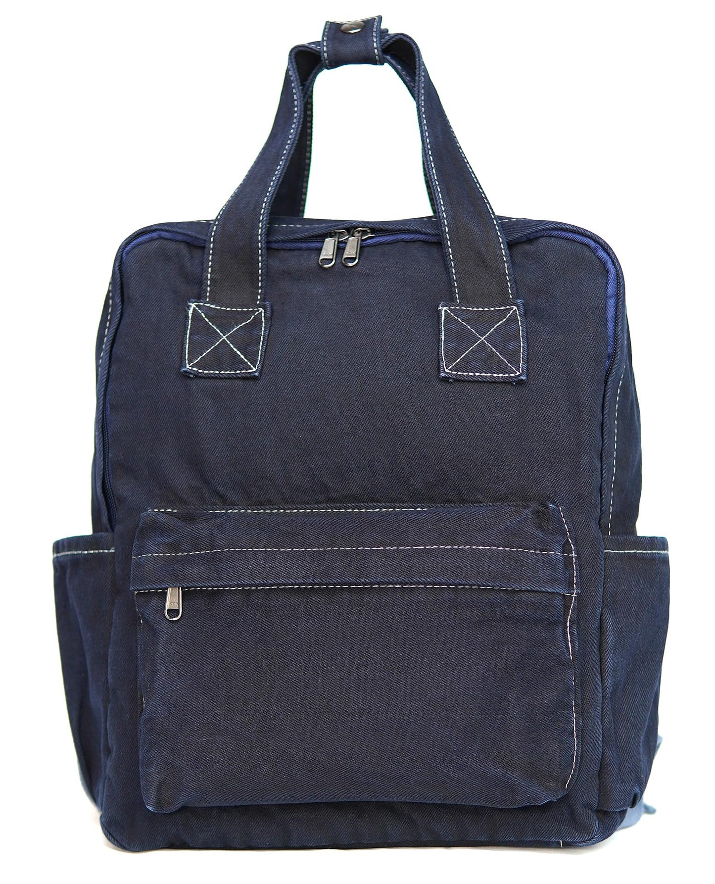 YunZh Denim Backpack Casual Style Lightweight Jeans Backpacks Classic Retro Travel Daypack