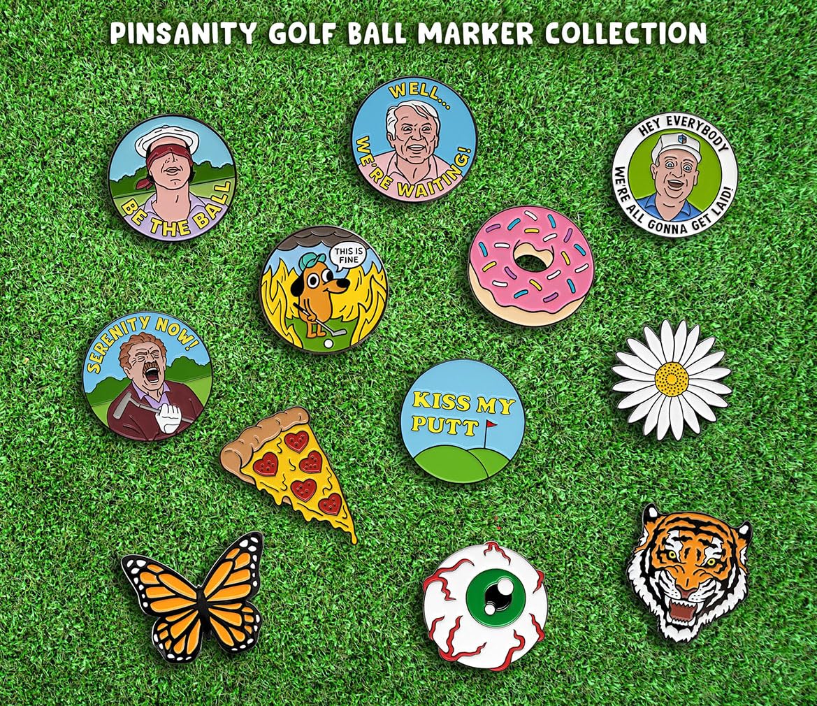 Pinsanity Monarch Butterfly Golf Ball Marker with Hat Clip – Novelty Golfing Accessory & Gift for Golfers