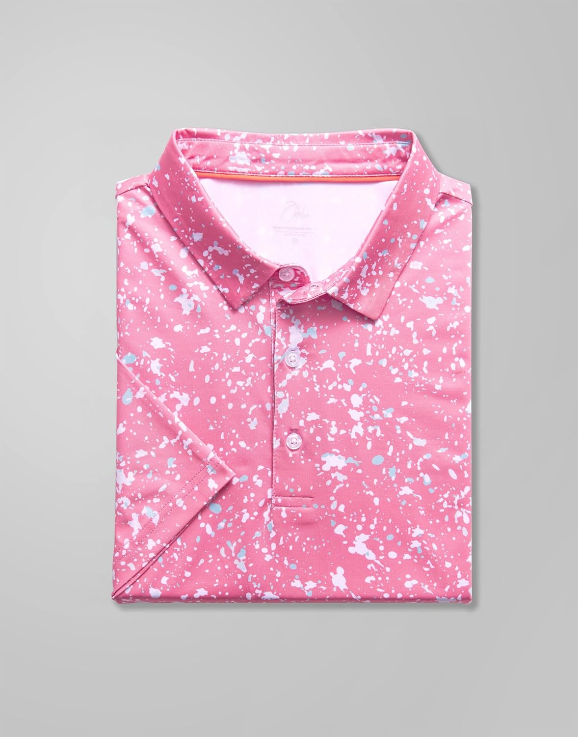 Obla Men's Golf Polo Shirt - Short Sleeve Moisture-Wicking Performance in Casual Print Design
