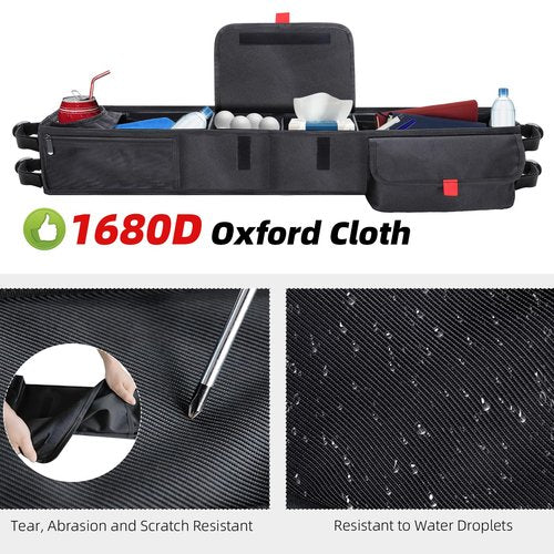 Roykaw 1680D Oxford Cloth Golf Cart Storage Basket, Universal Front Inner Basket for DS Precedent RXV TXT G16 G29 & Other, No Drilling Dash Tray Organizer w/Insulated Cup Layer, No Affect Windshield