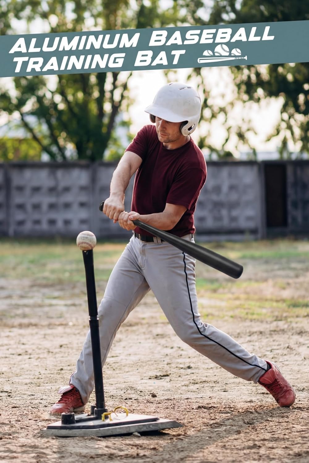 Simgoing 3 Pcs Aluminum Baseball Bats - 17-Inch One-Handed Training & Self-Defense Tools