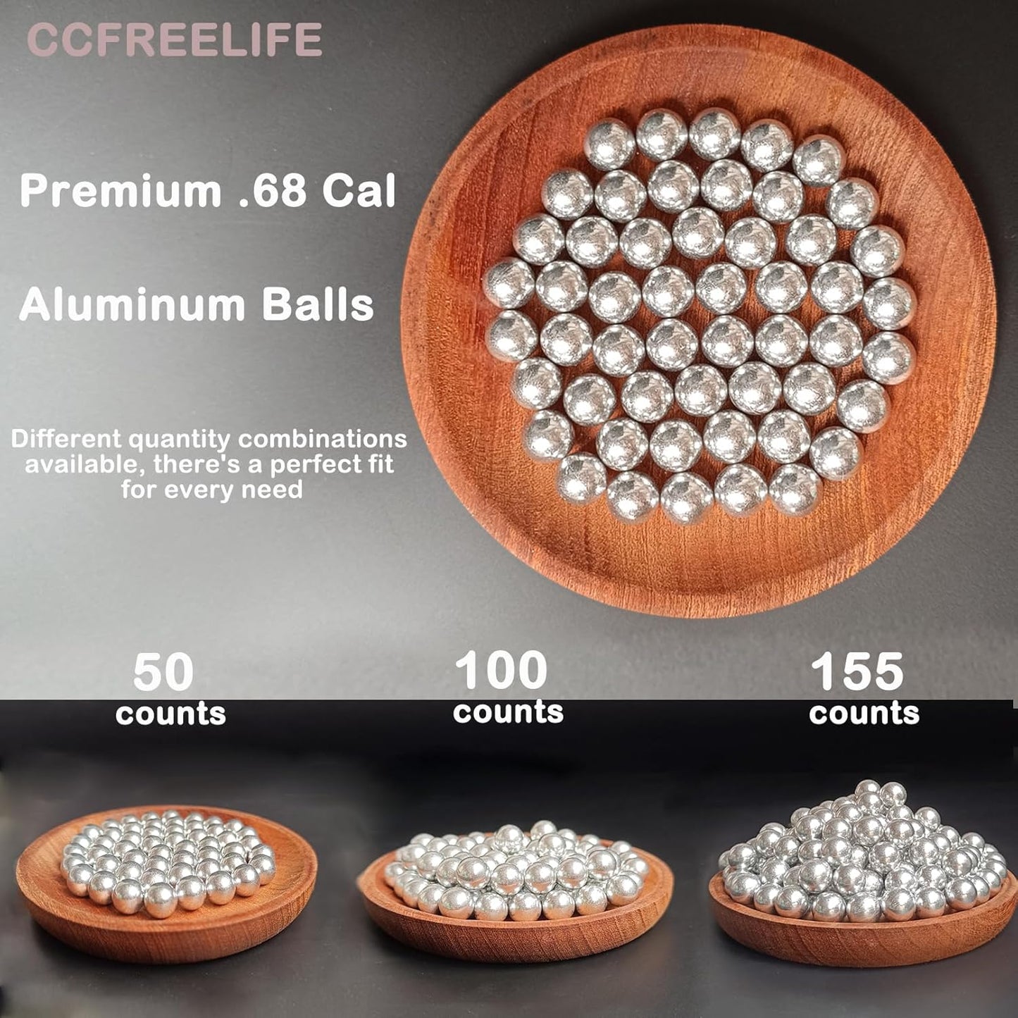 Regine Switzerland .68 Cal Self Defense Aluminum Balls - Max Power for Training & Target Practice (7.3 Grams)