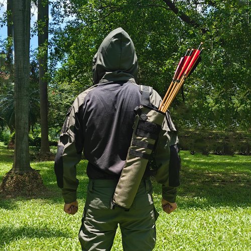 KRATARC Archery Back Arrow Quiver - Lightweight & Foldable Compact Hip Bag for Target Shooting