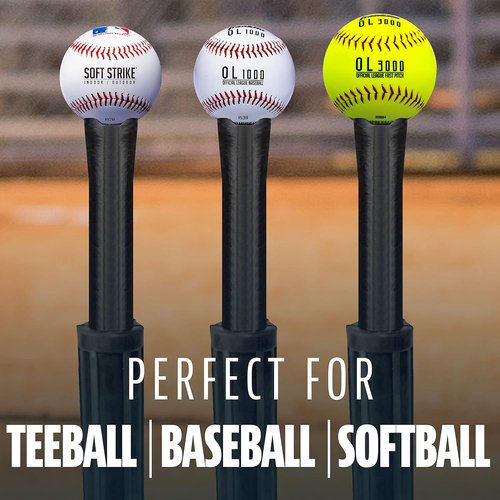 Franklin Sports Batting Tee - Durable One-Position Design for Perfect Practice | Adjustable Height