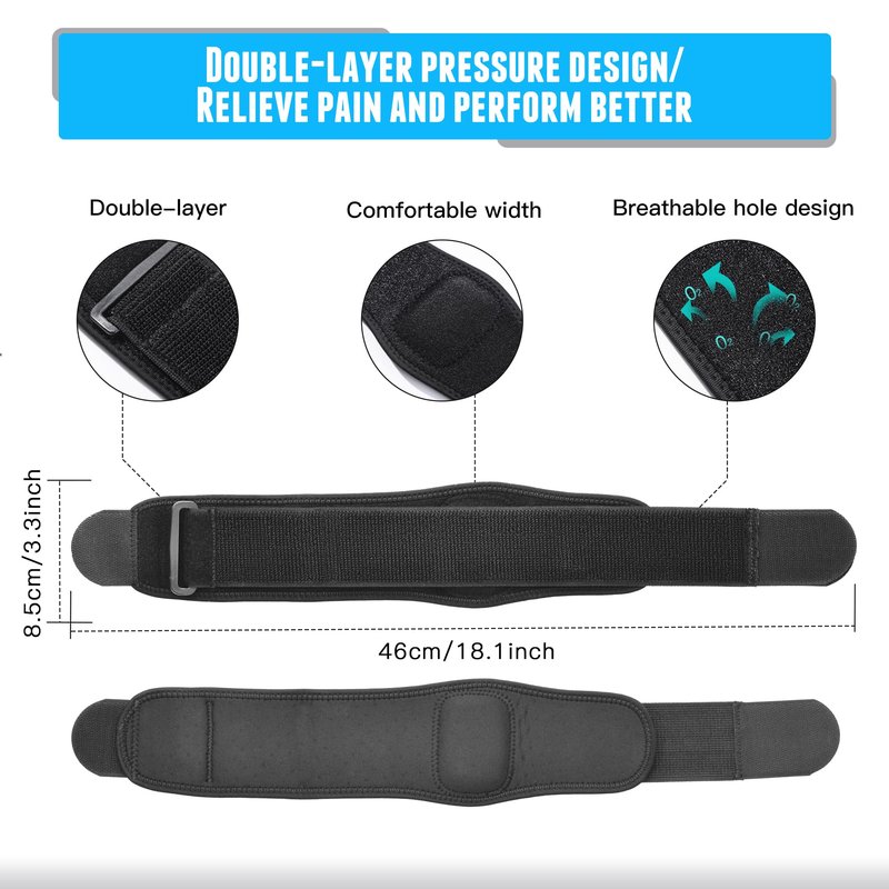 Forearm Guard & Elbow Brace ,Tennis Elbow Braces Guard for Tendonitis and Tennis,Golfers Adjustable Straps and Compression Pad for Men and Women,Elbow Support Relief