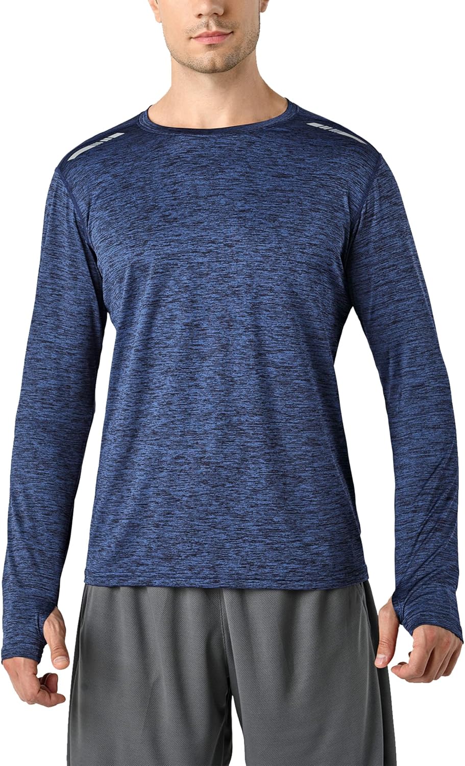 Skiennix Men's Dry Fit Long Sleeve T-Shirts - Lightweight Athletic Tops with Thumb Holes | 3 Pack