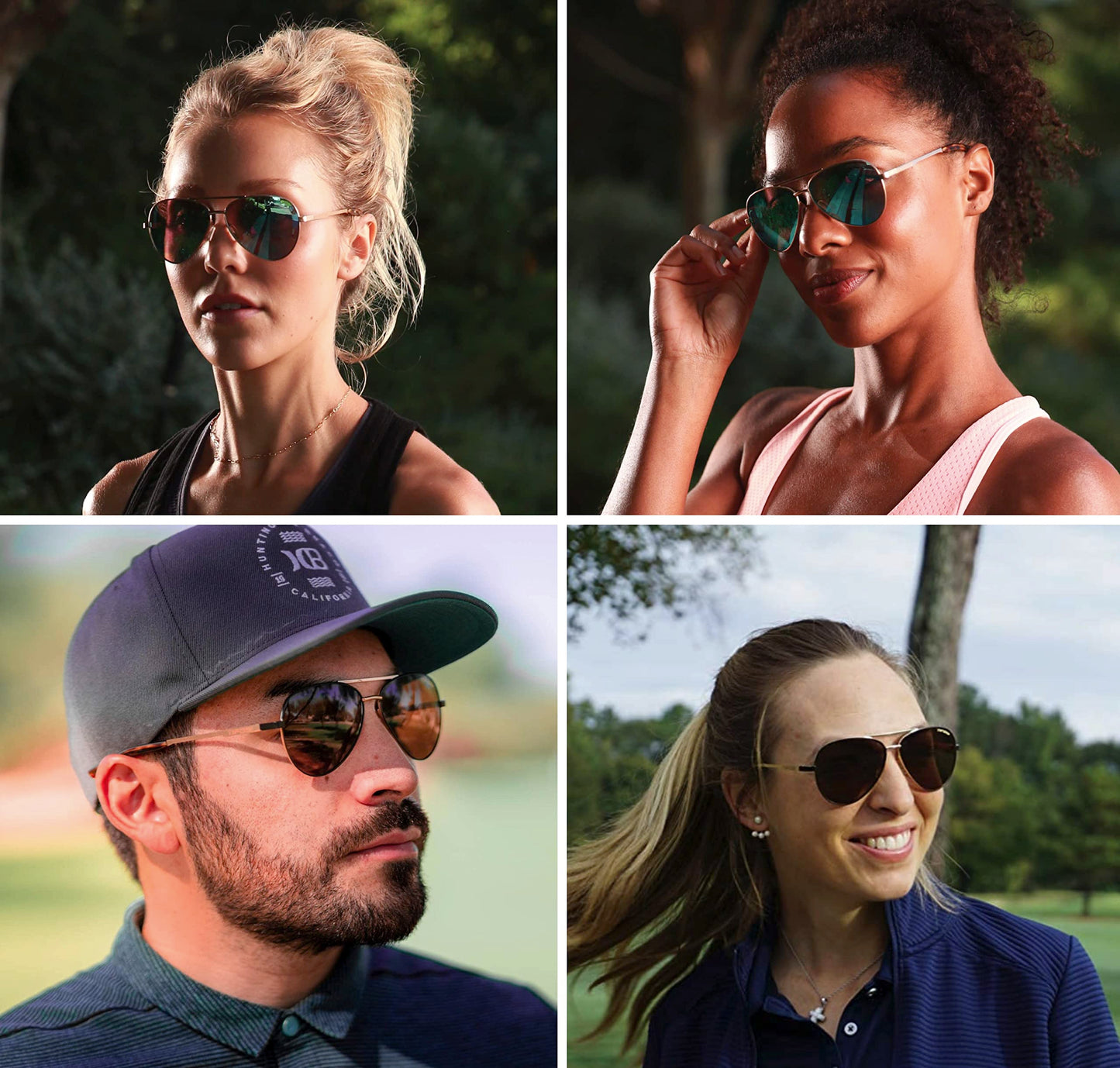Tifosi Optics Shwae Aviator Sunglasses (Gold, Smoke Bright Blue)
