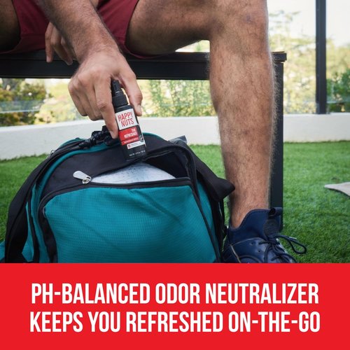 Happy Nuts The Refresher Men's Ball Deodorant Spray - Cooling & Toning Formula for Freshness - Ideal for Post-Trimming & Shaving - 1 Pack