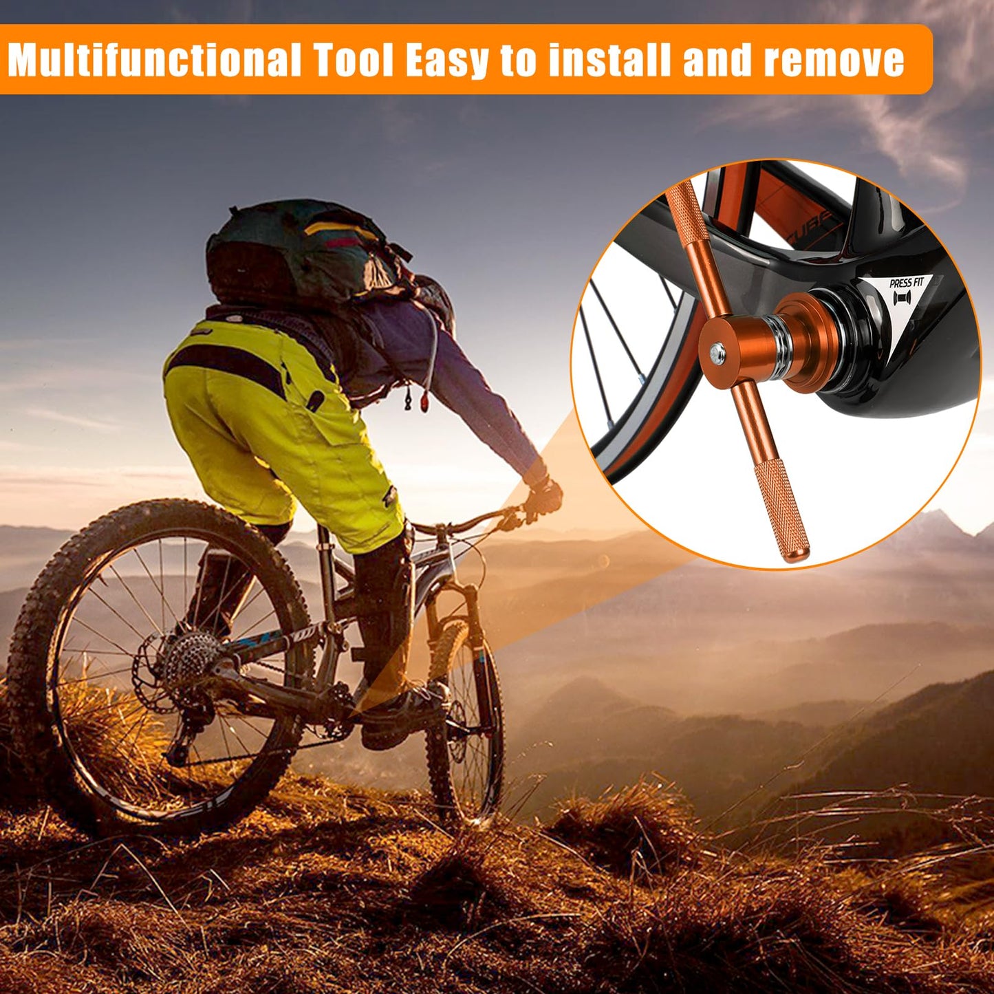 OugeWood Bicycle Bottom Bracket Install and Removal Tool Kit, Bearing Press Tool,Bike Bottom Bracket Remover,Suitable for BB86/BB30/BB91/BB92 and More